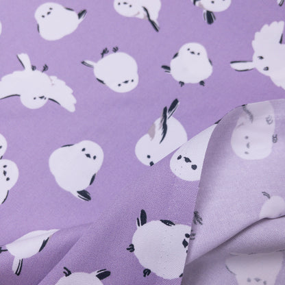 Japan | long-tailed tit dots 北海道小鳥「雪之妖精」| cotton printed oxford 純棉