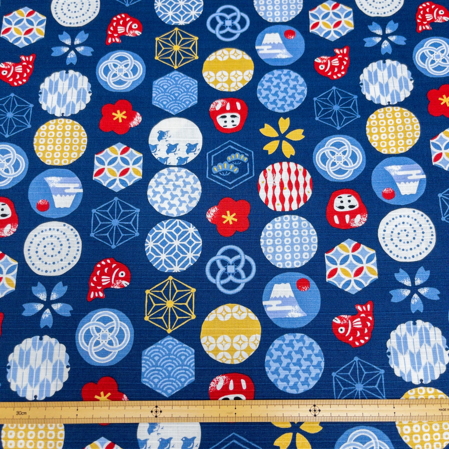 Japan | dots circle japanese pattern 圓形和風圖案 | cotton printed dobby 竹節純棉