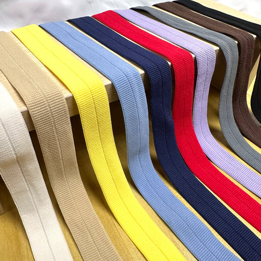fold over elastics 彈性包邊帶 20mm - 10 colors