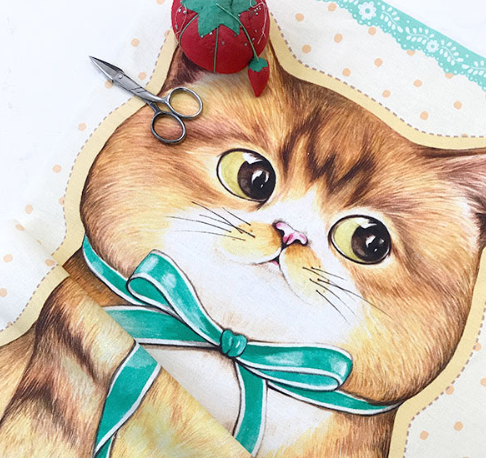 Unclecat 貓叔叔 | 絲帶黃貓 cat panel 定位布