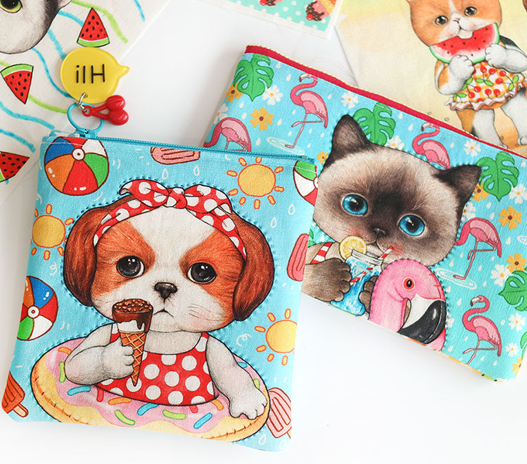 Unclecat 貓叔叔 | Pool Party Bricks Version | cotton linen 棉麻