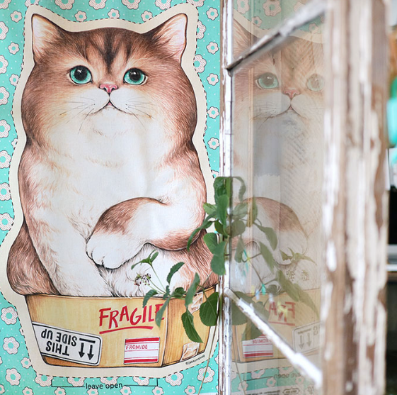 Unclecat 貓叔叔 | 花花紙箱肥貓貓 cat panel 定位布