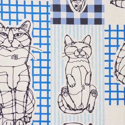 ＋HAyU fabric | HAyU CAT | cotton linen printed canvas 棉麻 (110x98cm)
