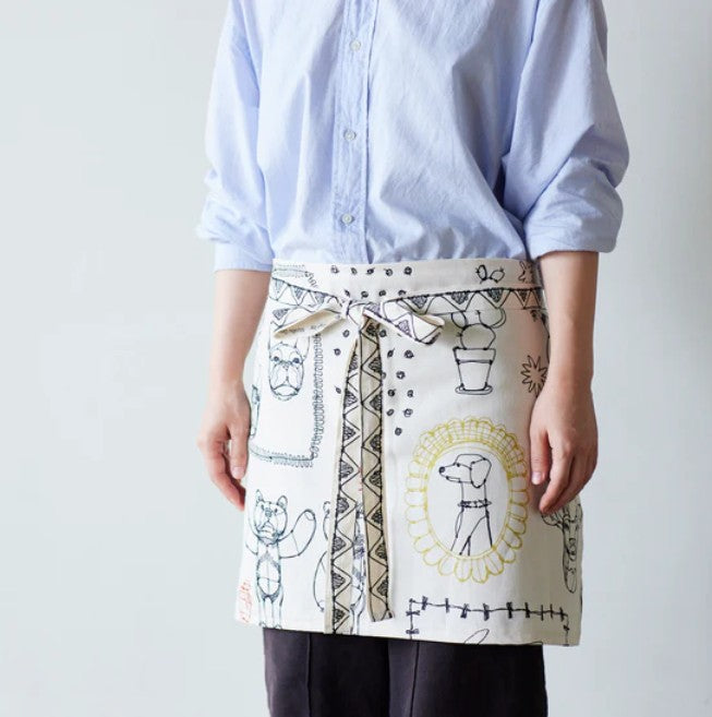 ＋HAyU fabric | ANIMALS | cotton linen printed canvas 棉麻 (110x98cm)