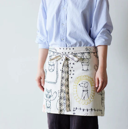 ＋HAyU fabric | ANIMALS | cotton linen printed canvas 棉麻 (110x98cm)