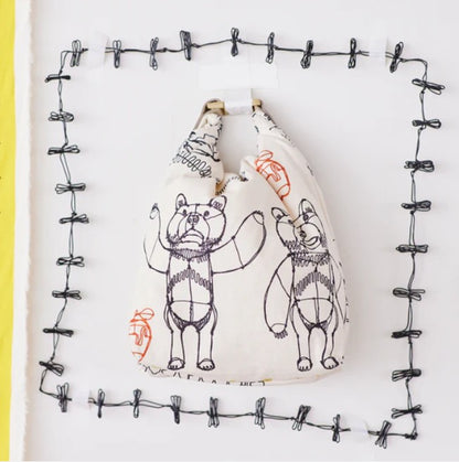 ＋HAyU fabric | ANIMALS | cotton linen printed canvas 棉麻 (110x98cm)