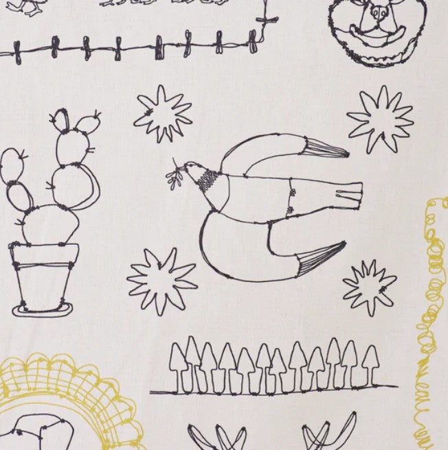 ＋HAyU fabric | ANIMALS | cotton linen printed canvas 棉麻 (110x98cm)