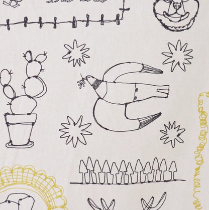 ＋HAyU fabric | ANIMALS | cotton linen printed canvas 棉麻 (110x98cm)