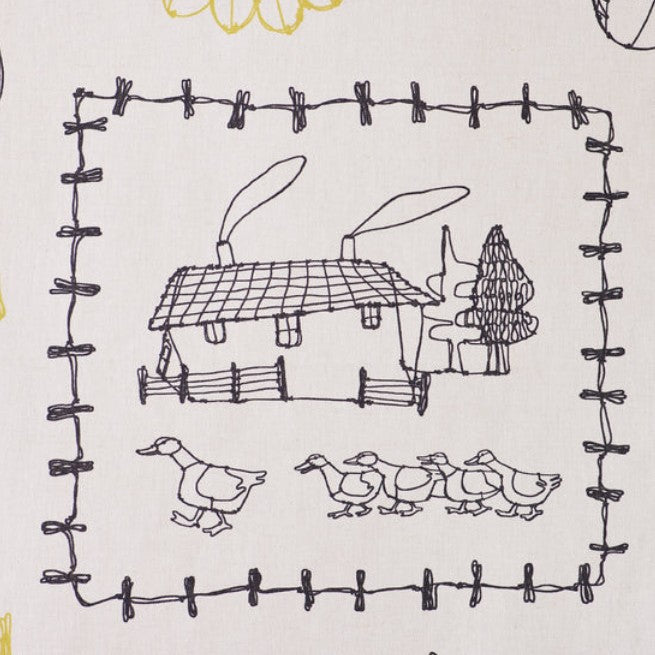 ＋HAyU fabric | ANIMALS | cotton linen printed canvas 棉麻 (110x98cm)