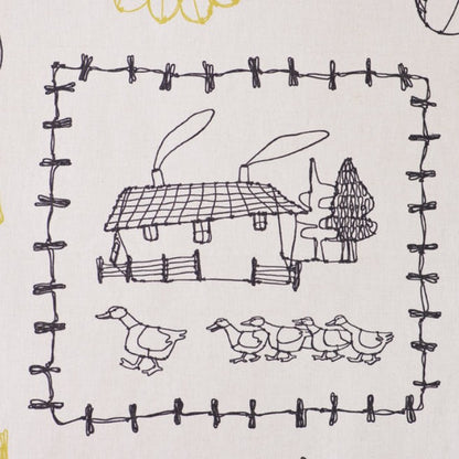 ＋HAyU fabric | ANIMALS | cotton linen printed canvas 棉麻 (110x98cm)