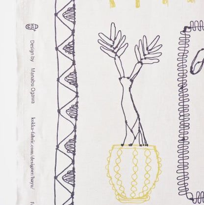 ＋HAyU fabric | ANIMALS | cotton linen printed canvas 棉麻 (110x98cm)