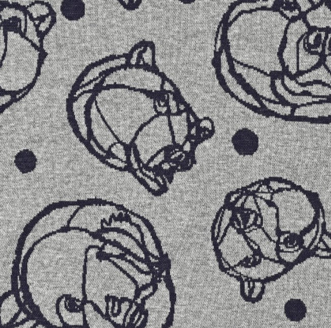 +HAyU fabric | BEAR | cotton knit jacquard 純棉針織提花