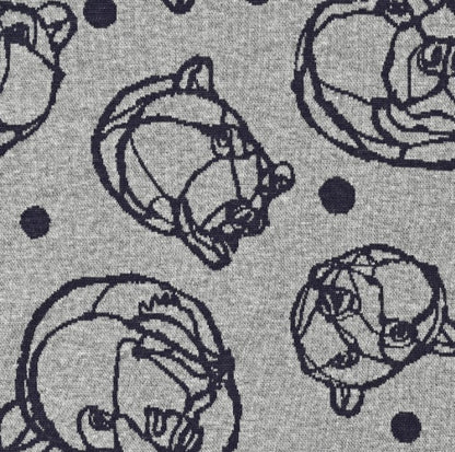 +HAyU fabric | BEAR | cotton knit jacquard 純棉針織提花