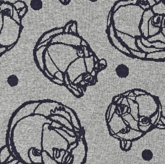 +HAyU fabric | BEAR | cotton knit jacquard 純棉針織提花