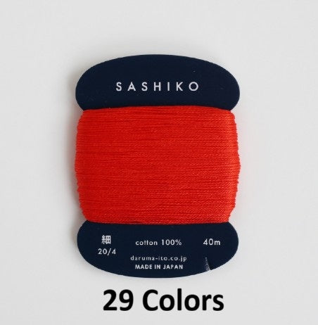 DARUMA | Sashiko embroidery cotton thread 20/4 single color 刺子繡棉細線 單色 40m - 29 colors