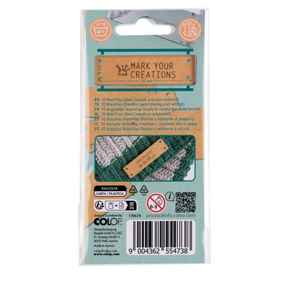 Craft Labeler Labels Washpap 自製布標 淺棕色手作工藝標籤 - 10pcs