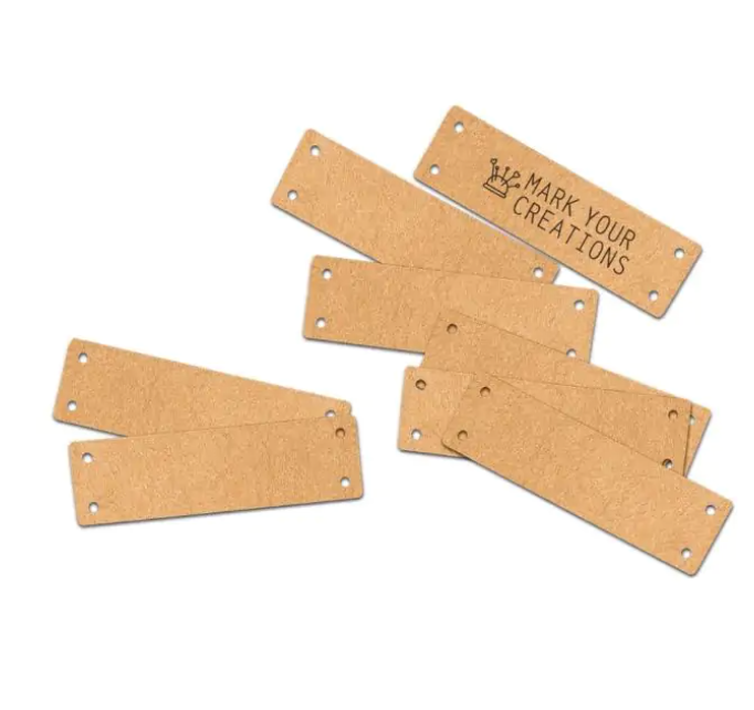 Craft Labeler Labels Washpap 自製布標 淺棕色手作工藝標籤 - 10pcs