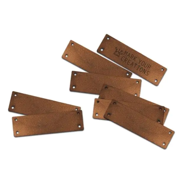 Craft Labeler Labels Leather 自製布標 深棕色皮革手作工藝標籤 - 5pcs
