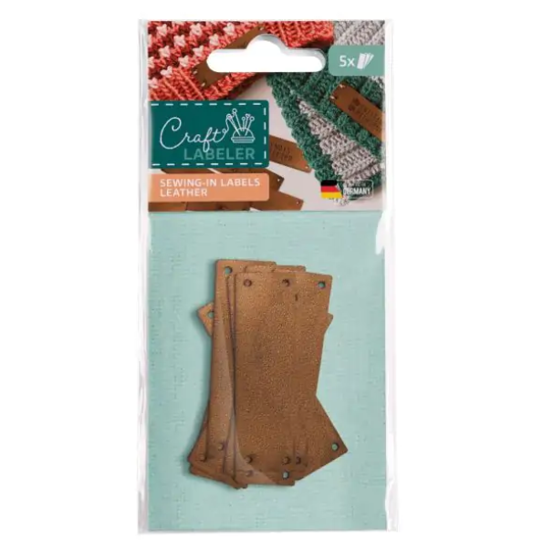 Craft Labeler Labels Leather 自製布標 深棕色皮革手作工藝標籤 - 5pcs