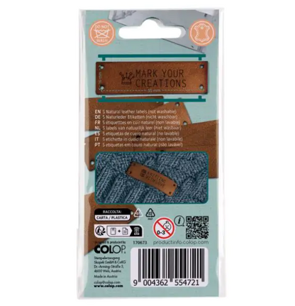 Craft Labeler Labels Leather 自製布標 深棕色皮革手作工藝標籤 - 5pcs