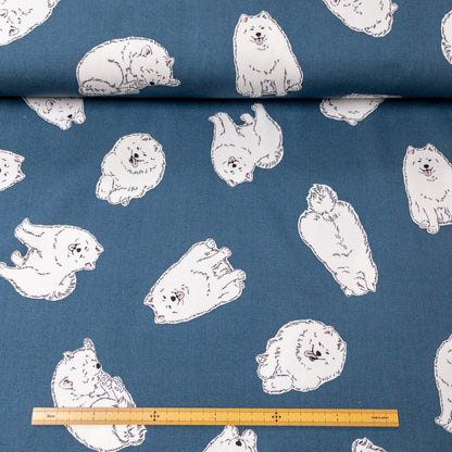 Japan | Samoyed 西摩狗狗 | cotton printed oxford 純棉