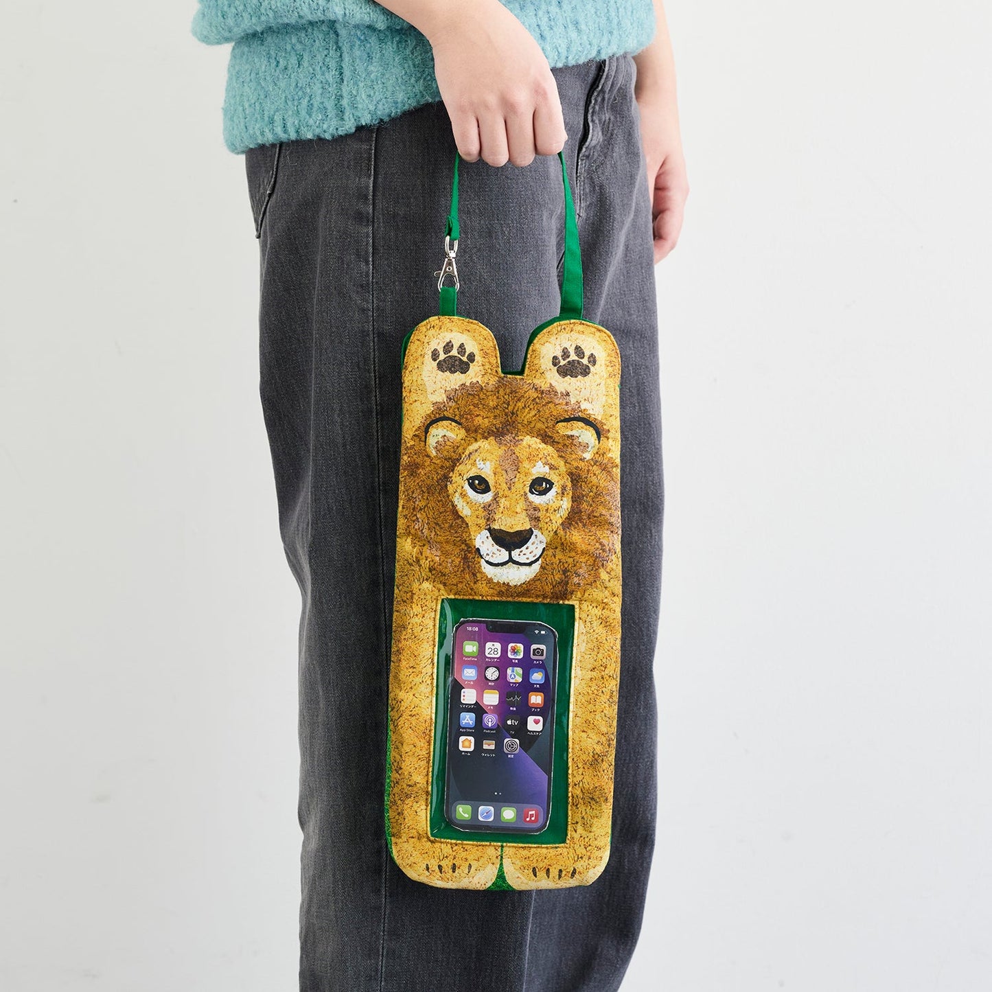 kokka home deco mini - 動物躺在草地上 | cotton printed sheeting 純棉