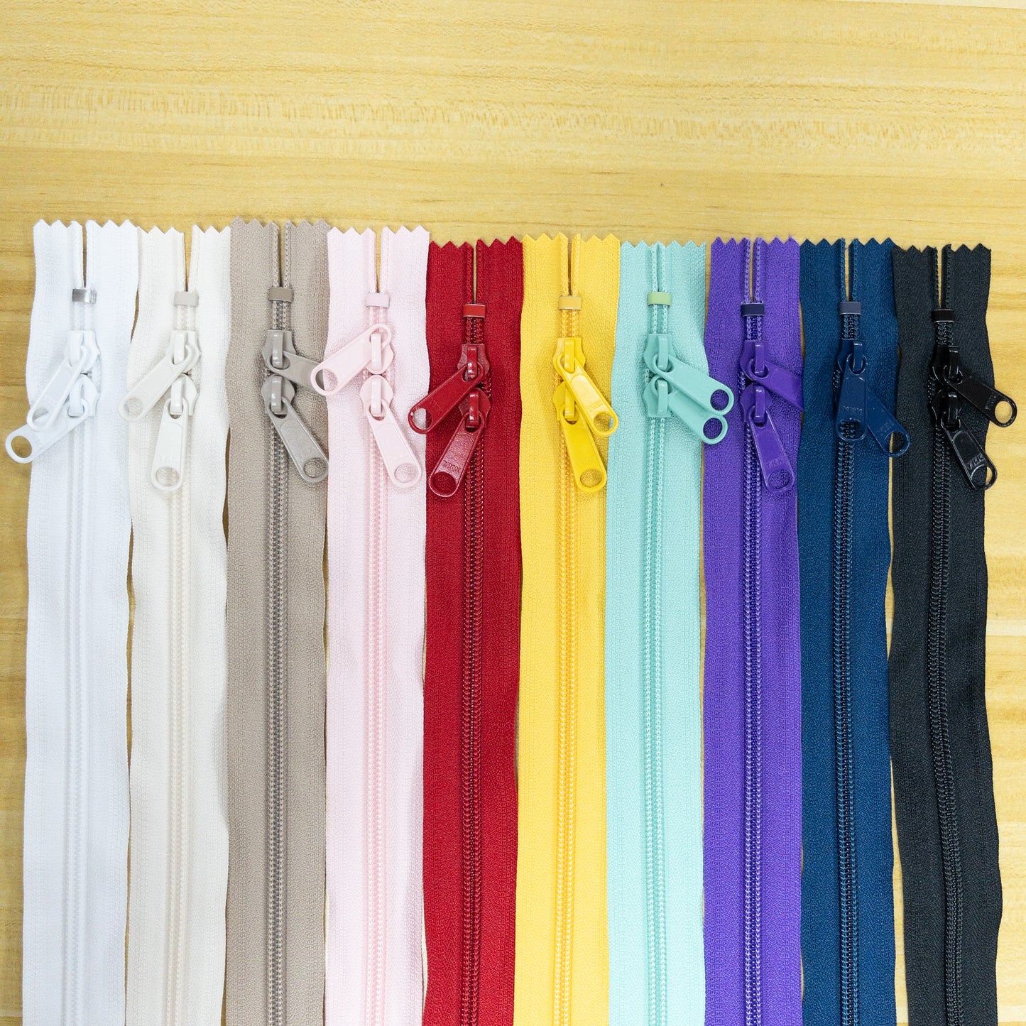 YKK Coil Nylon close end double slide zipper 80cm 10 colors YKK尼龍密尾雙頭拉鍊 80cm 10色