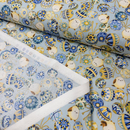 Quilt Gate | birds 雪之妖精波波球 | cotton printed sheeting 純棉