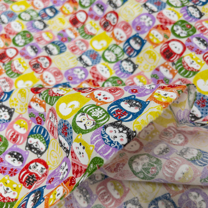 Japan | shiba daruma 柴犬達摩 | cotton printed sheeting