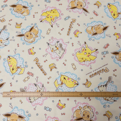 Japan | Pokémon 木顏色風寵物小精靈 比卡超 | cotton printed oxford 純棉