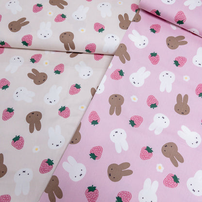 Japan | miffy & strawberry | cotton printed Oxford 純棉