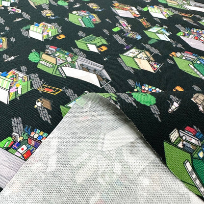 【K‧T FABRIC】香港舊式鐵皮檔 Hong kong’s hawker stall | cotton printed oxford 純棉