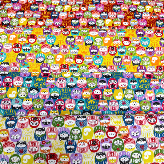 Japan | shiba daruma 柴犬達摩 | cotton printed sheeting