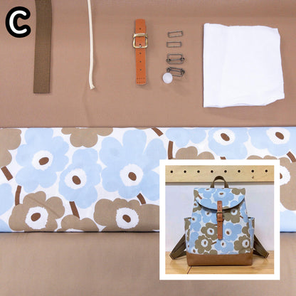 K·T SEWING｜限時推出！「束繩側袋有蓋背包」材料包 *送實體紙樣及影片教學 （10月4日截單）Drawstring Backpack with Pocket sewing kit (include paper pattern & tutorial videos)
