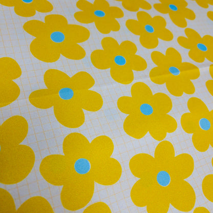 Korea | 黃色花花 | waterproof fabric 防水布