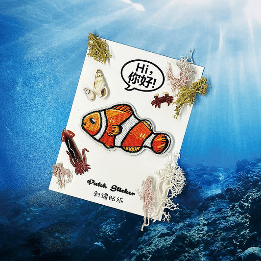 Hi你好 | clownfish 小丑魚 | embroidery patch 刺繡章