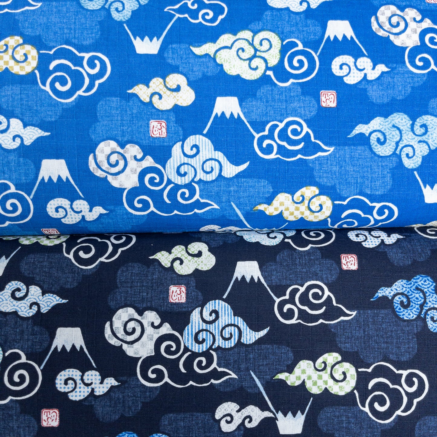 Japan | fujisan clouds 卡通富士山雲 | cotton printed sheeting 純棉