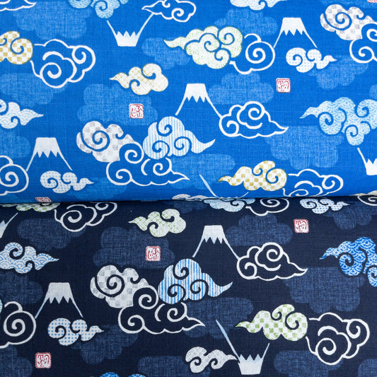 Japan | fujisan clouds 卡通富士山雲 | cotton printed sheeting 純棉