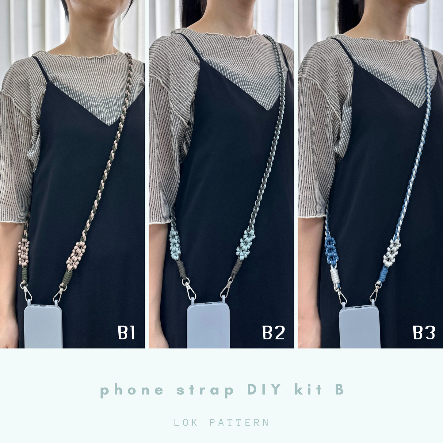 Lok Pattern│花花 - 傘繩編織電話繩材料包DIY kit B+ 教學影片