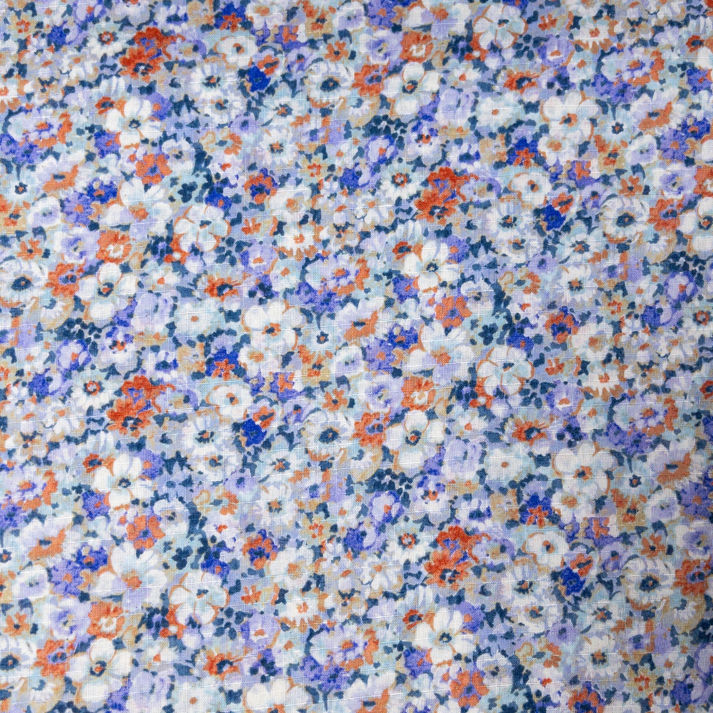 Japan | flowers painting 水彩碎花竹節 | cotton linen dyed dobby 竹節棉麻
