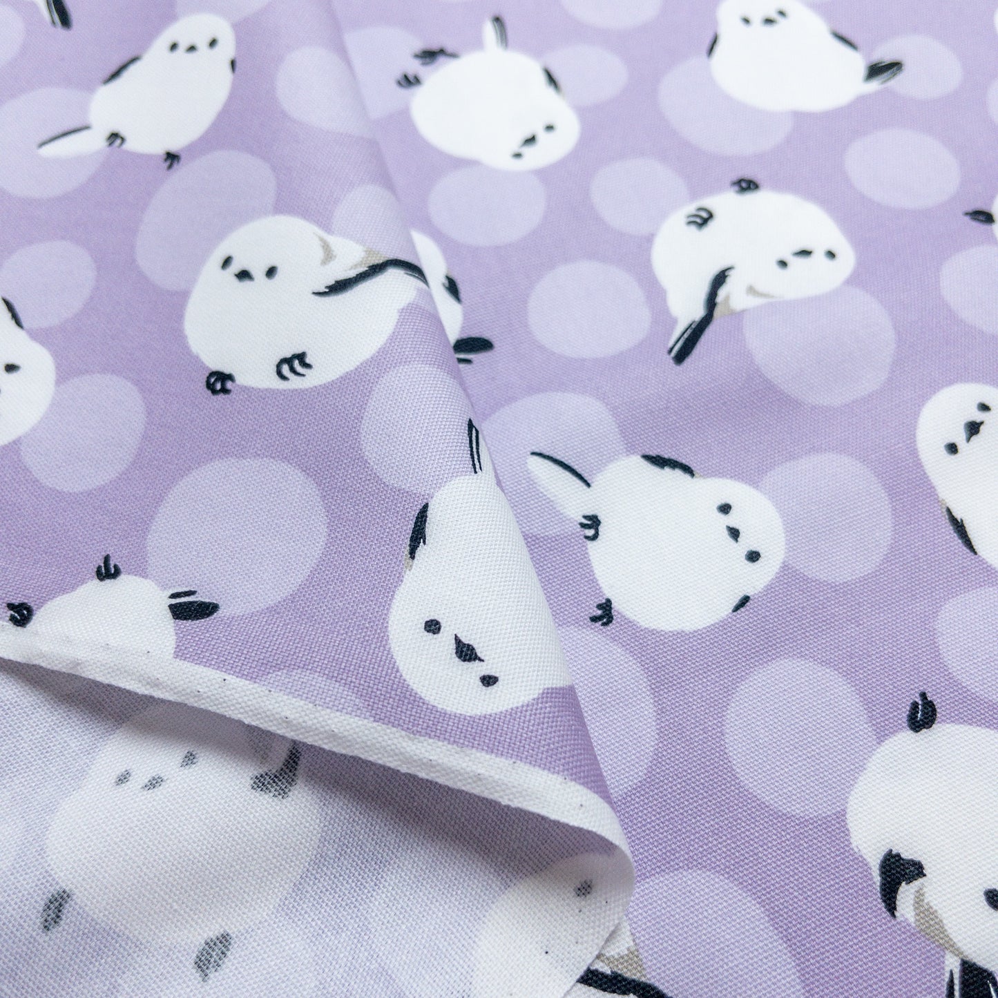 Japan | long-tailed tit dots 北海道小鳥「雪之妖精」波點 | cotton printed oxford 純棉