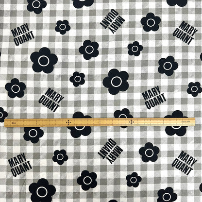 Mary Quant | checked pattern flowers 格子圖案花朵 | cotton printed oxford 純棉