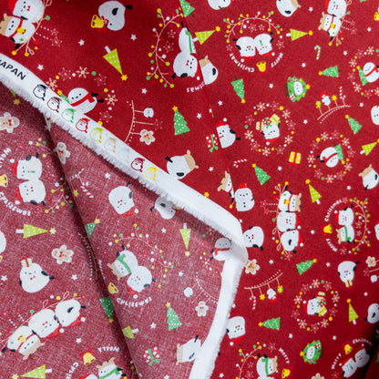 Japan | christmas with birds 雪之妖精的聖誕 | cotton printed sheeting 純棉