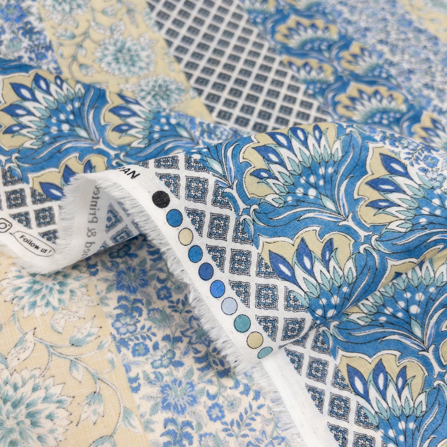 Japan | flowers 直條花紋拼圖 | cotton printed cloth 純棉