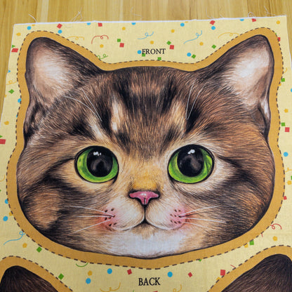 Unclecat 貓叔叔 | Little Thunder cushion 大頭枕定位布 | cotton linen 棉麻