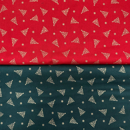 Japan | gilded christmas tree 燙金聖誕樹 | cotton printed sheeting 純棉