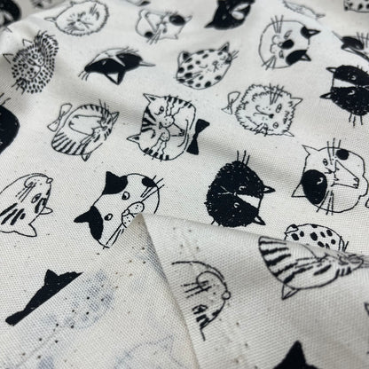 Japan | cat face 貓貓臉 | cotton printed oxford 純棉