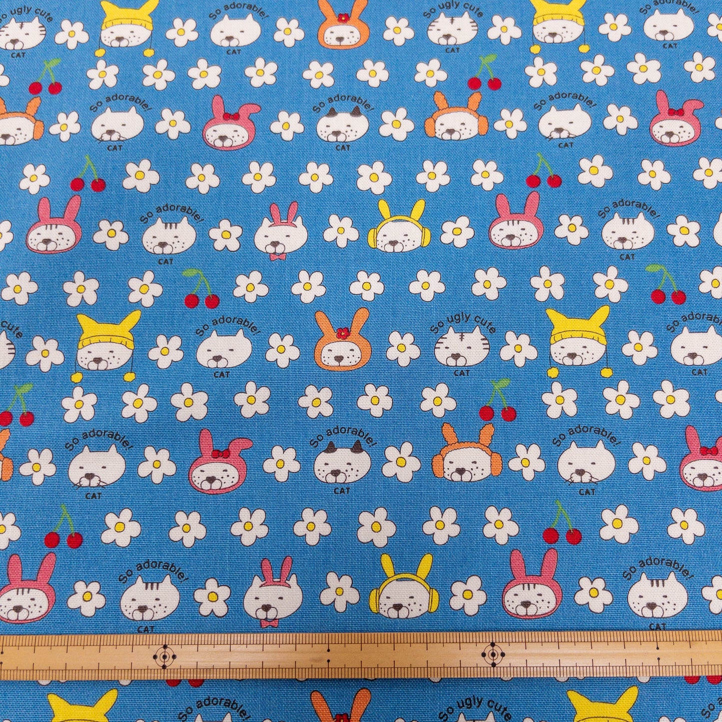 Kobayashi | floral cats with hat花和帶帽貓貓 | cotton printed canvas 純棉