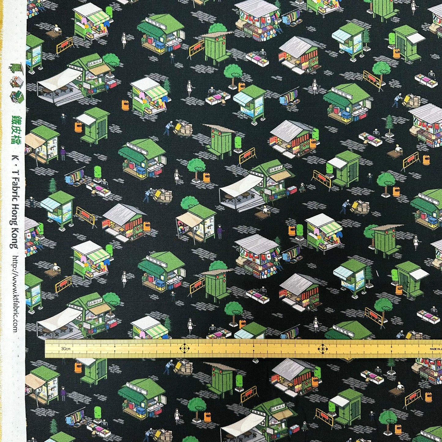 【K‧T FABRIC】香港舊式鐵皮檔 Hong kong’s hawker stall | cotton printed oxford 純棉