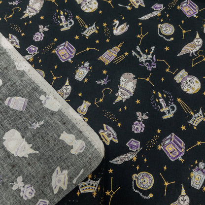 Japan | magic and animals 燙金魔法工具與動物 | cotton printed sheeting 純棉